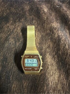 Rare Vintage Citizen multi alarm Quartz Japan 4-097246 TA 40-1081 GN-4-S